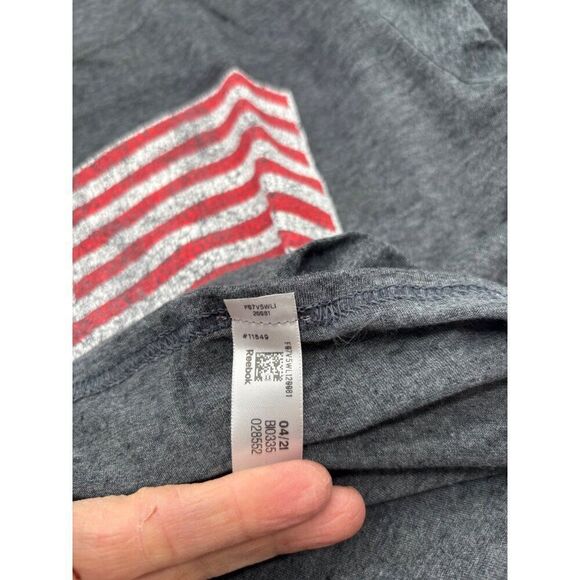 Rebook Men's Graphic T-Shirt GB1313, Dark Gray, Sz. S - Picture 6 of 11